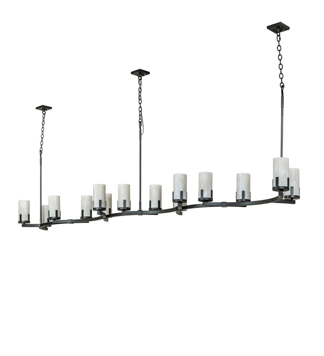 Meyda Tiffany 278807 14 Light Chandelier, Charred Iron
