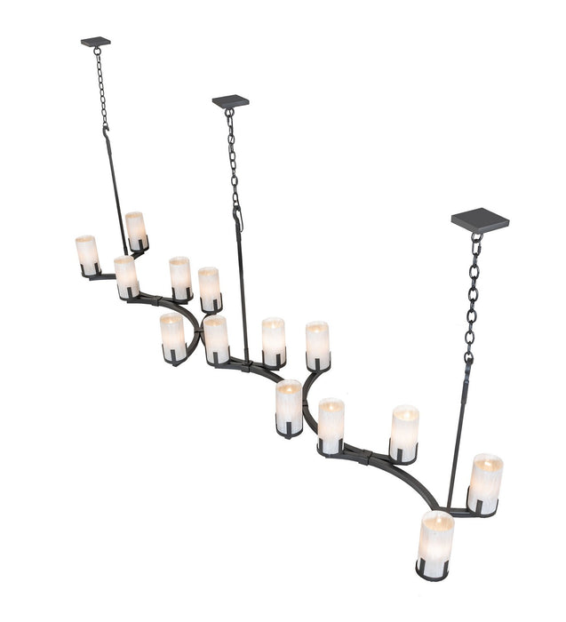 Meyda Tiffany 278807 14 Light Chandelier, Charred Iron