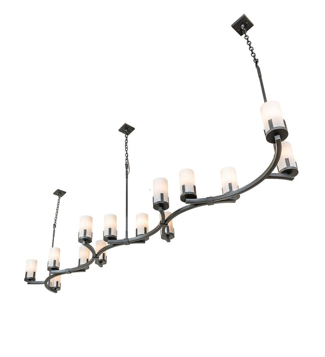 Meyda Tiffany 278807 14 Light Chandelier, Charred Iron