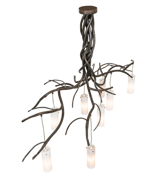 Meyda Tiffany 279296 Eight Light Chandelier, Dark Burnished Antique Copper