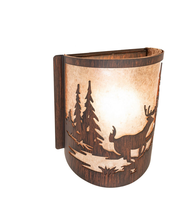 Meyda Tiffany 281097 One Light Wall Sconce, Driftwood Brown