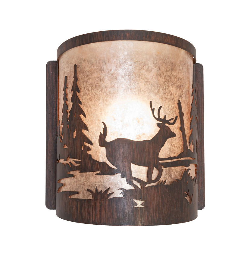 Meyda Tiffany 281097 One Light Wall Sconce, Driftwood Brown
