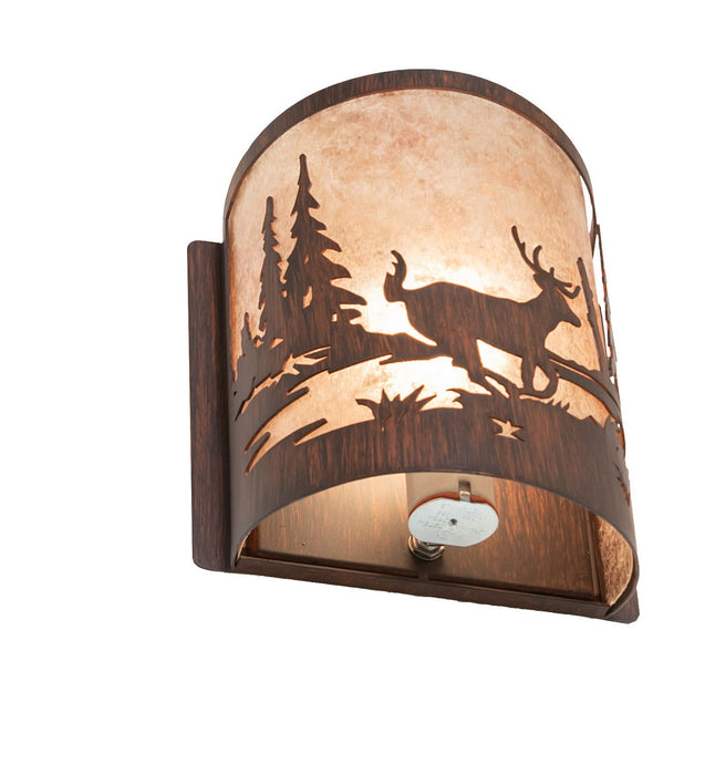 Meyda Tiffany 281097 One Light Wall Sconce, Driftwood Brown