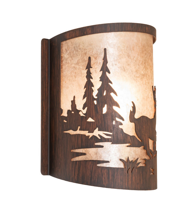 Meyda Tiffany 281097 One Light Wall Sconce, Driftwood Brown