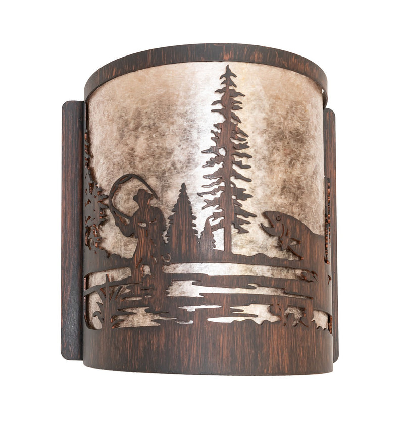 Meyda Tiffany 281098 One Light Wall Sconce, Driftwood Brown