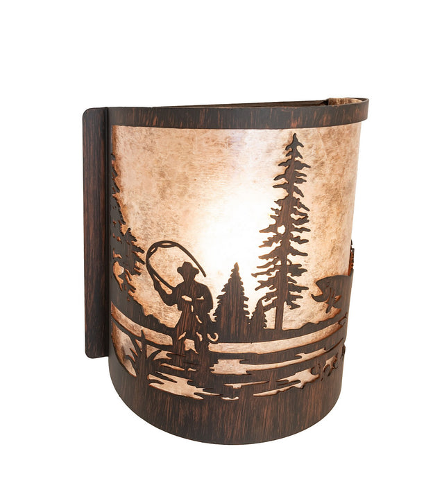 Meyda Tiffany 281098 One Light Wall Sconce, Driftwood Brown