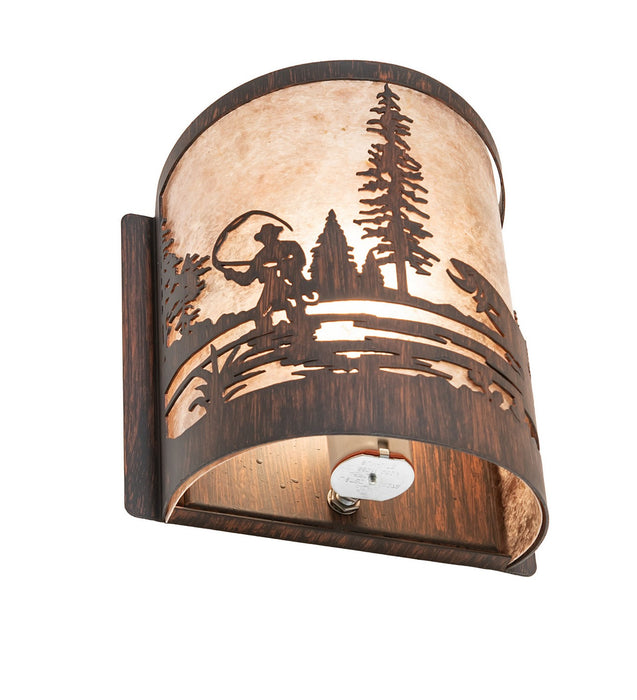 Meyda Tiffany 281098 One Light Wall Sconce, Driftwood Brown