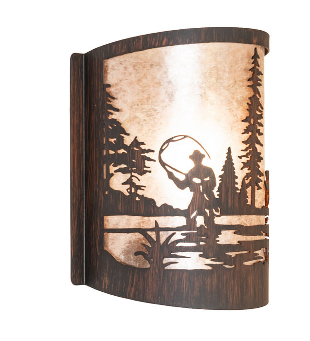 Meyda Tiffany 281098 One Light Wall Sconce, Driftwood Brown