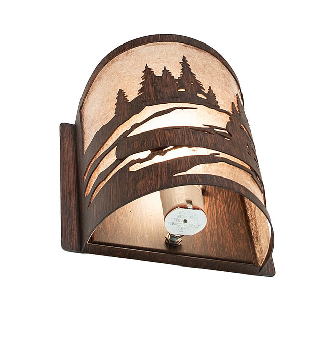 Meyda Tiffany 281609 One Light Wall Sconce, Driftwood Brown