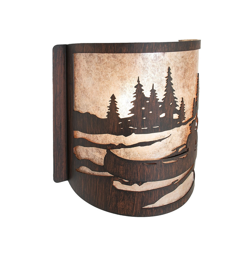 Meyda Tiffany 281609 One Light Wall Sconce, Driftwood Brown