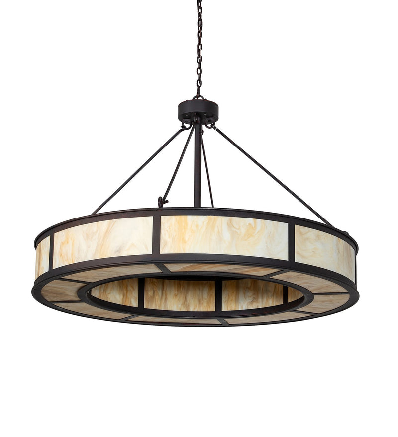 Meyda Tiffany 282336 Eight Light Pendant, Copper Metallic/Black Cherry