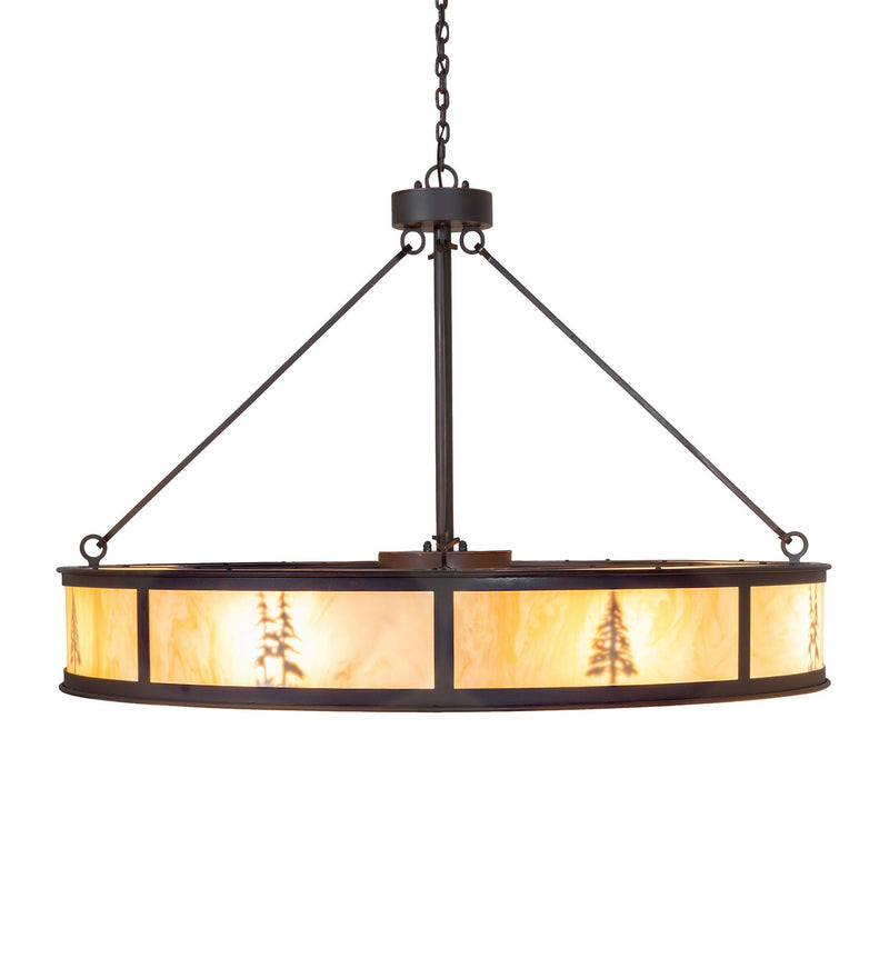 Meyda Tiffany 282336 Eight Light Pendant, Copper Metallic/Black Cherry