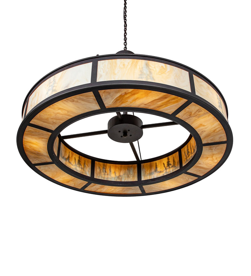 Meyda Tiffany 282336 Eight Light Pendant, Copper Metallic/Black Cherry