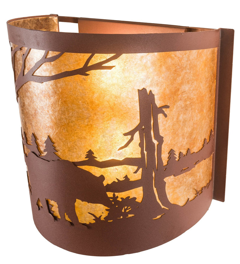 Meyda Tiffany 282456 Two Light Wall Sconce, Rust