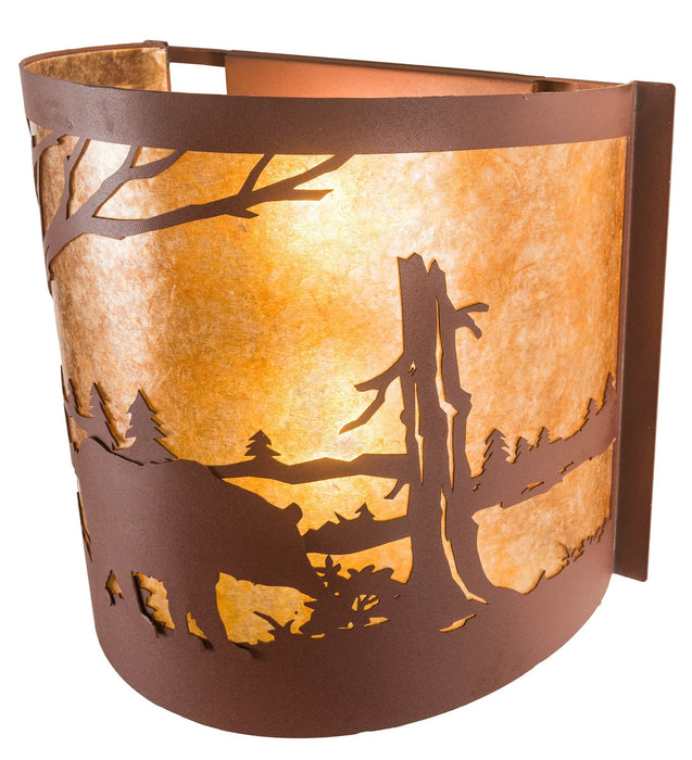 Meyda Tiffany 282456 Two Light Wall Sconce, Rust
