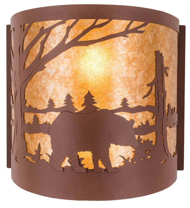 Meyda Tiffany 282456 Two Light Wall Sconce, Rust