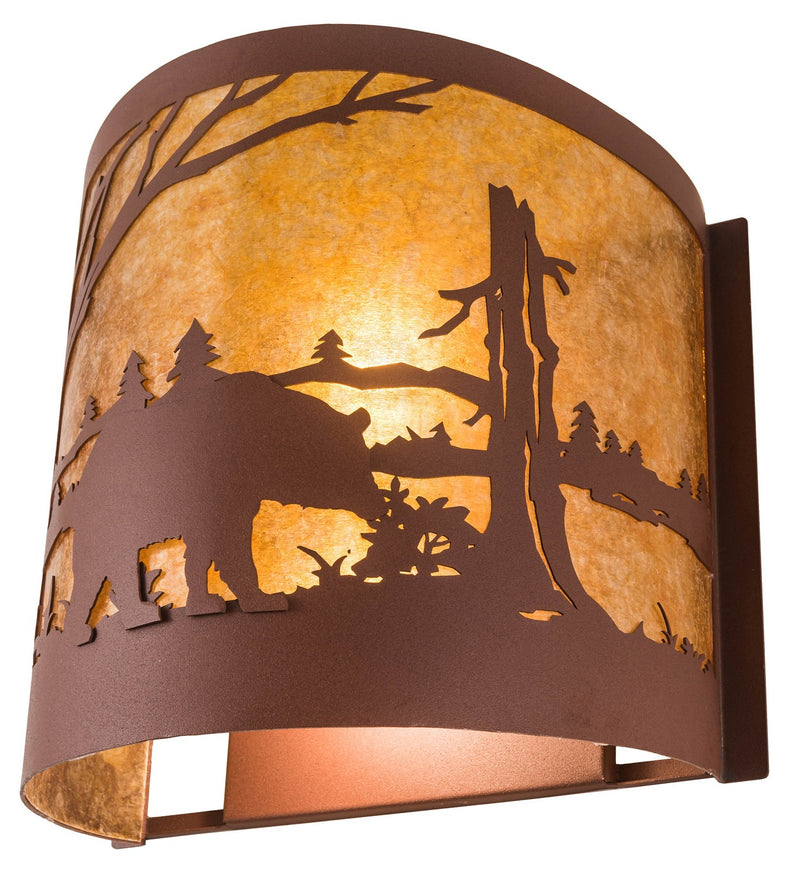 Meyda Tiffany 282456 Two Light Wall Sconce, Rust