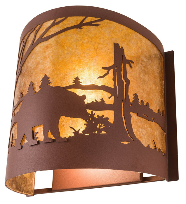Meyda Tiffany 282456 Two Light Wall Sconce, Rust
