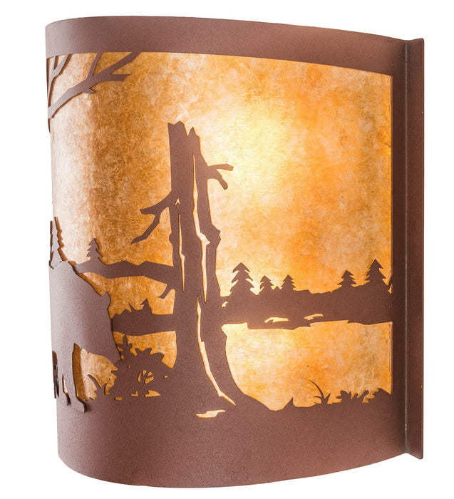 Meyda Tiffany 282456 Two Light Wall Sconce, Rust