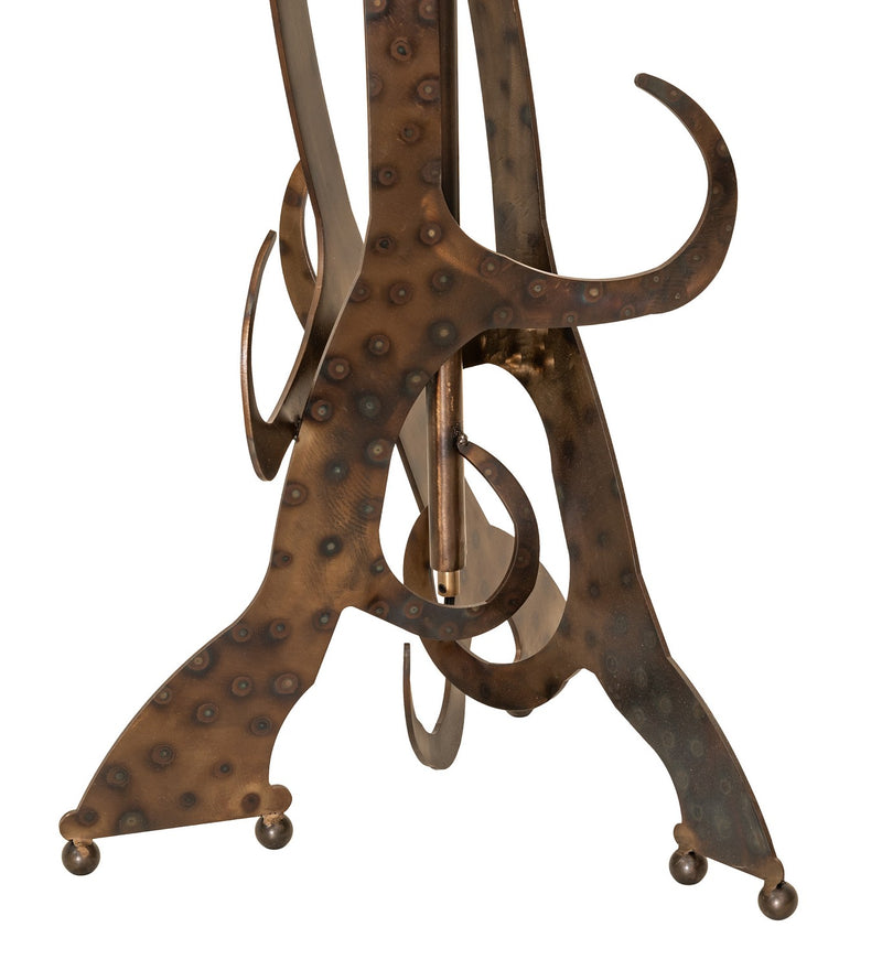 Meyda Tiffany 94955 One Light Floor Base, Dark Burnished Antique Copper