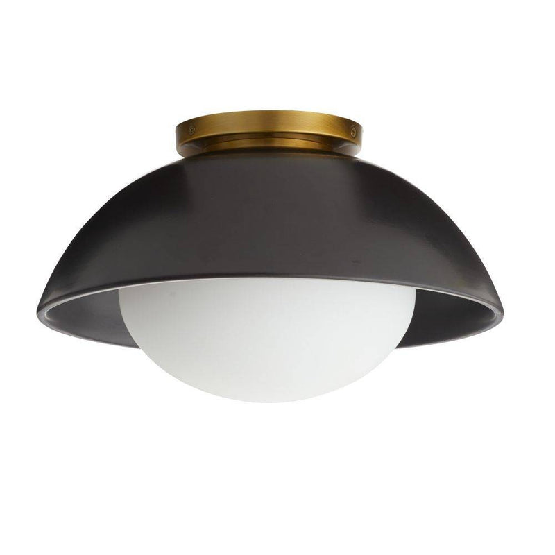 Arteriors GADFC01 One Light Flush Mount, Matte Black