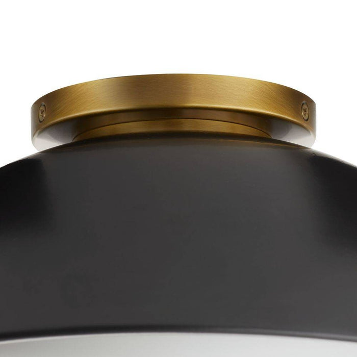 Arteriors GADFC01 One Light Flush Mount, Matte Black