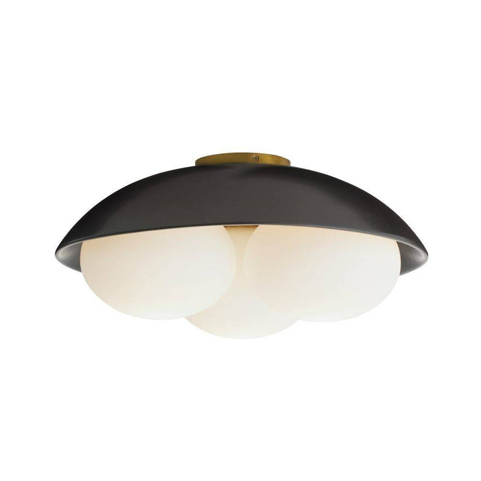 Arteriors GADFC02 Three Light Flush Mount, Matte Black