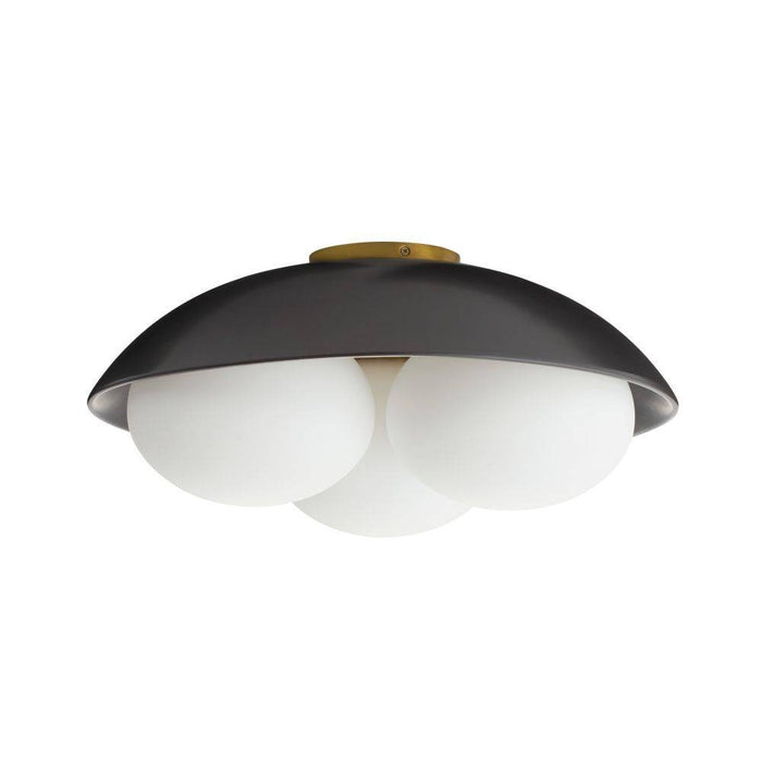Arteriors GADFC02 Three Light Flush Mount, Matte Black