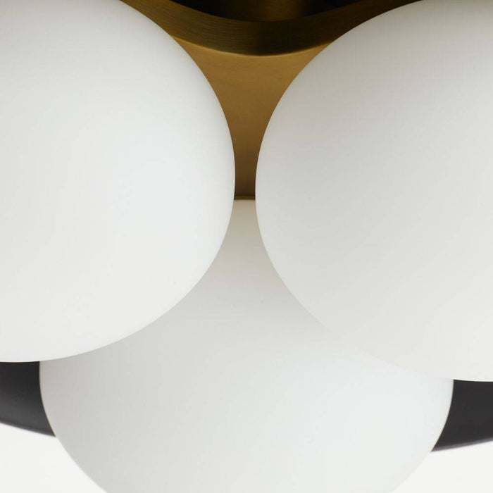 Arteriors GADFC02 Three Light Flush Mount, Matte Black