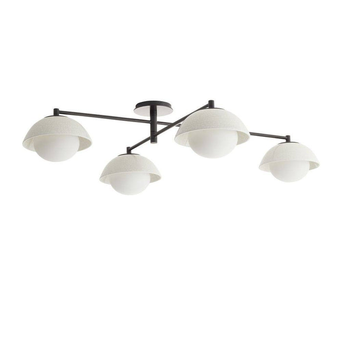 Arteriors GADFC03 Four Light Flush Mount, Ivory Stained Crackle