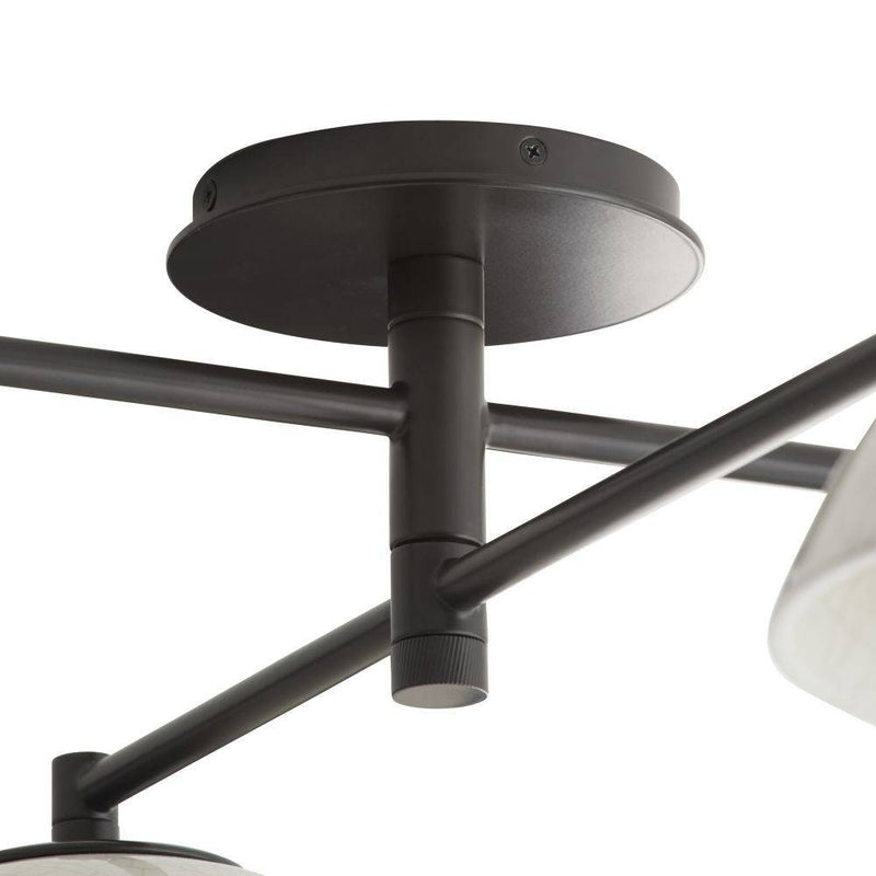 Arteriors GADFC03 Four Light Flush Mount, Ivory Stained Crackle