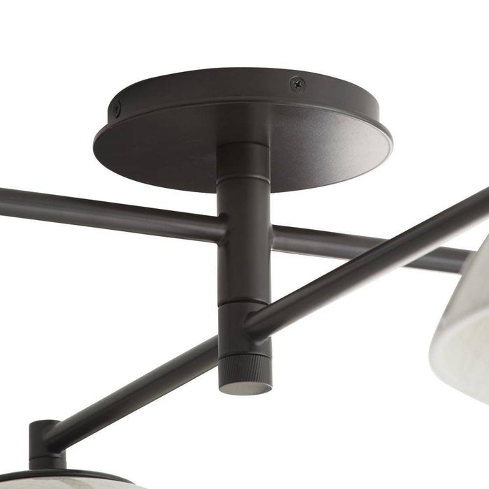 Arteriors GADFC03 Four Light Flush Mount, Ivory Stained Crackle
