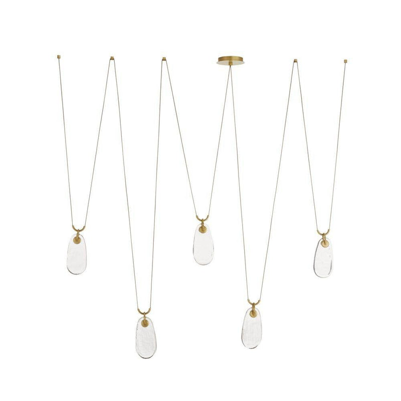 Arteriors GADLC01 LED Chandelier, Antique Brass