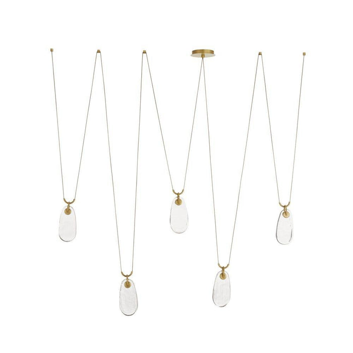Arteriors GADLC01 LED Chandelier, Antique Brass