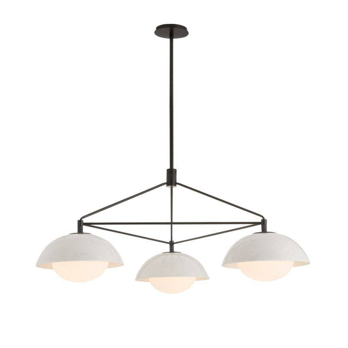 Arteriors GADMC01 Three Light Chandelier, Ivory Stained Crackle