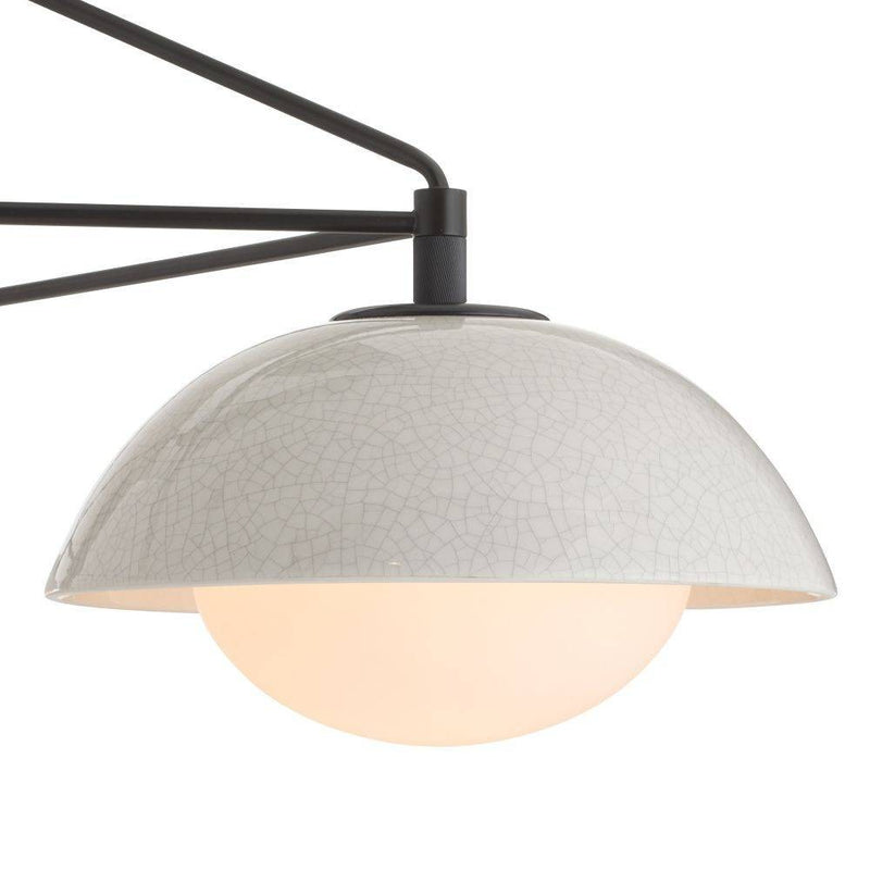 Arteriors GADMC01 Three Light Chandelier, Ivory Stained Crackle