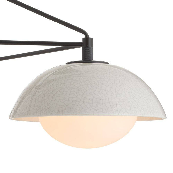 Arteriors GADMC01 Three Light Chandelier, Ivory Stained Crackle