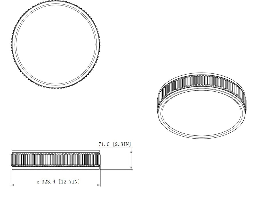 Z-Lite 1013F12-BN-LED LED Flush Mount, Brushed Nickel