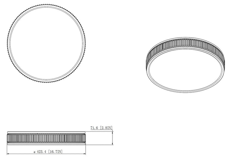 Z-Lite 1013F16-BN-LED LED Flush Mount, Brushed Nickel