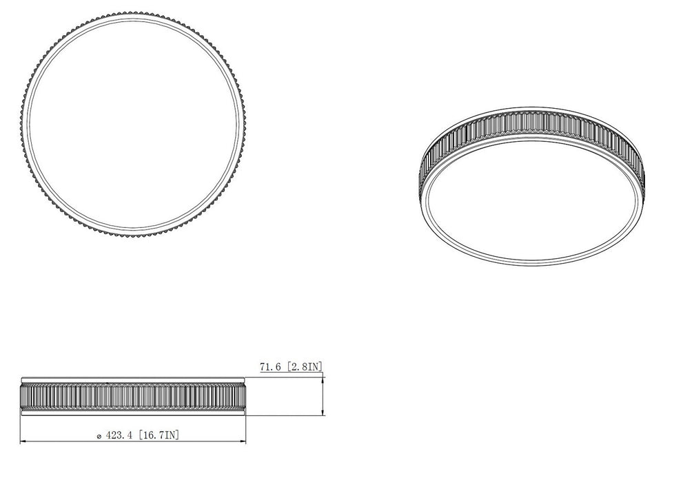 Z-Lite 1013F16-MGLD-LED LED Flush Mount, Modern Gold