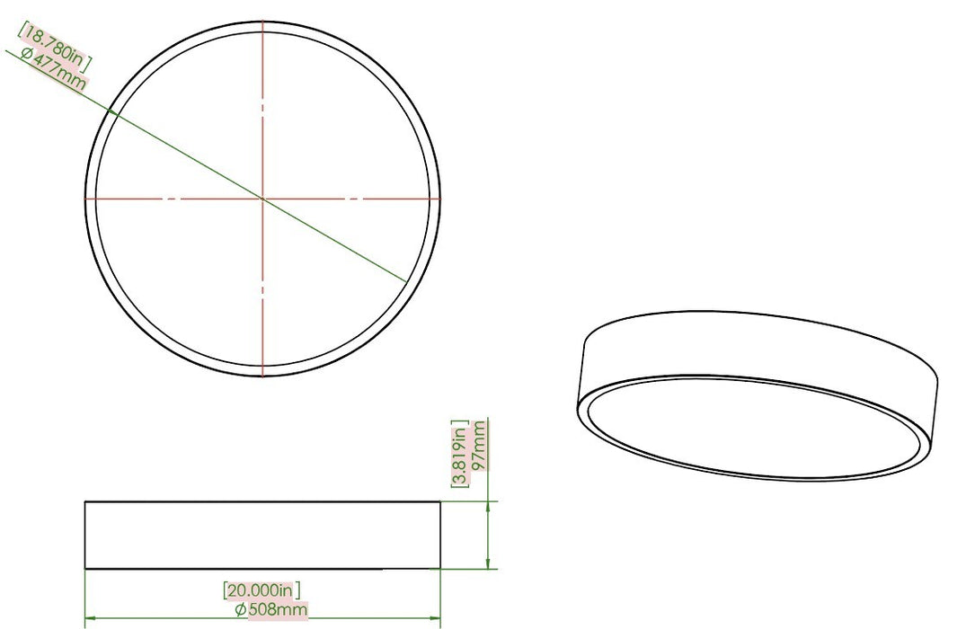 Z-Lite 1017F20-MGLD-LED LED Flush Mount, Modern Gold