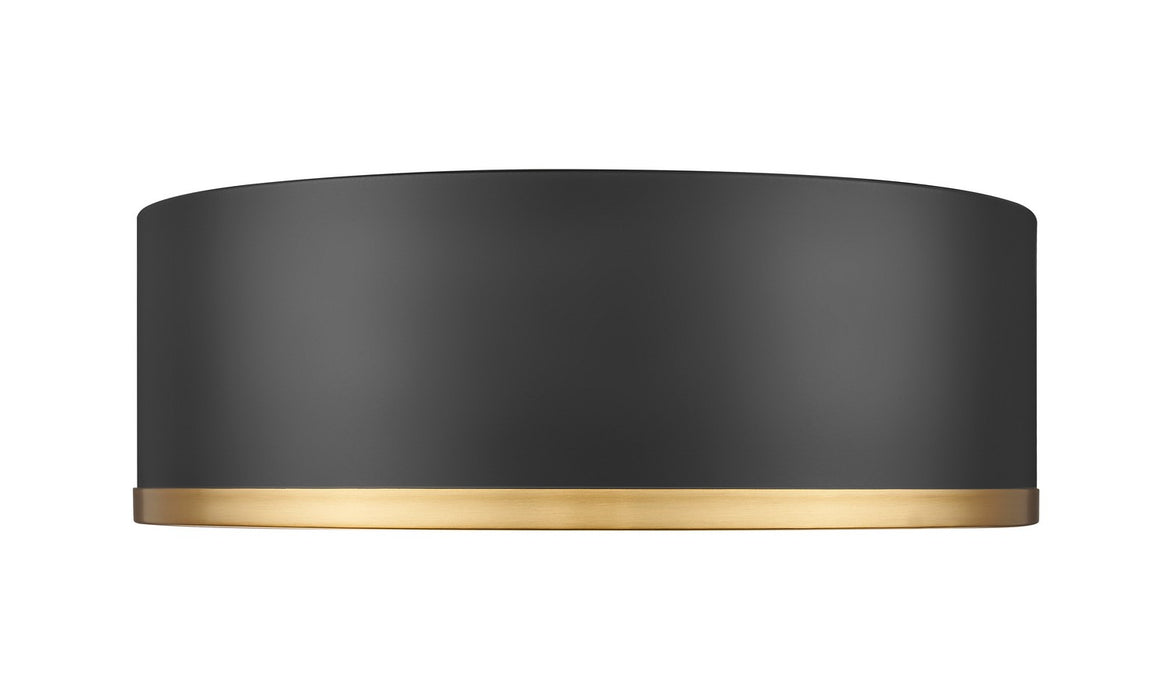 Z-Lite 1018F12-MB-MGLD-LED LED Flush Mount, Matte Black + Modern Gold