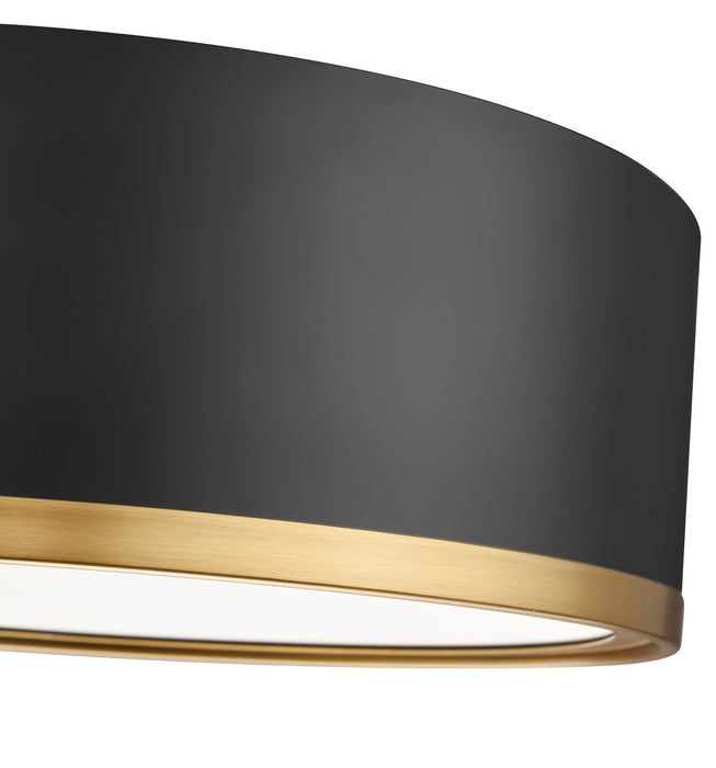 Z-Lite 1018F12-MB-MGLD-LED LED Flush Mount, Matte Black + Modern Gold