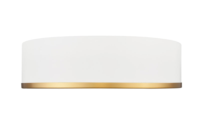 Z-Lite 1018F16-MW-MGLD-LED LED Flush Mount, Matte White + Modern Gold