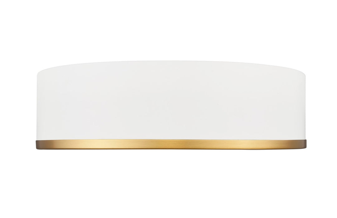 Z-Lite 1018F16-MW-MGLD-LED LED Flush Mount, Matte White + Modern Gold