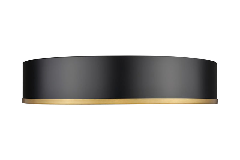 Z-Lite 1018F20-MB-MGLD-LED LED Flush Mount, Matte Black + Modern Gold