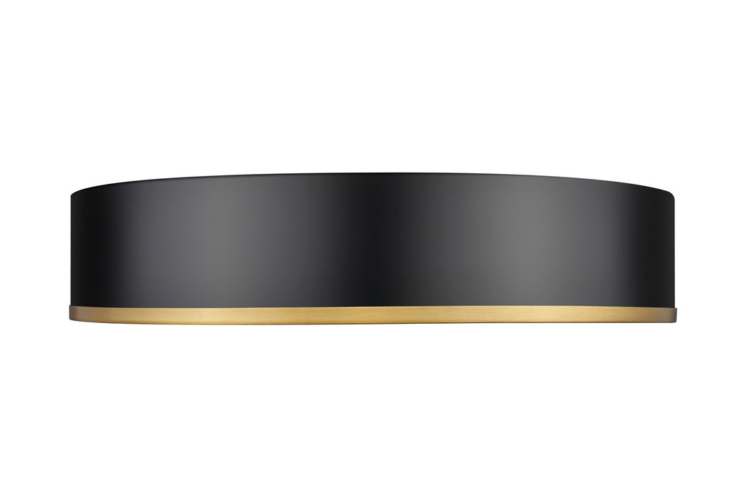 Z-Lite 1018F20-MB-MGLD-LED LED Flush Mount, Matte Black + Modern Gold