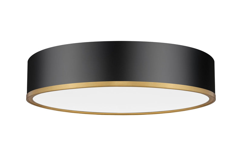 Z-Lite 1018F20-MB-MGLD-LED LED Flush Mount, Matte Black + Modern Gold