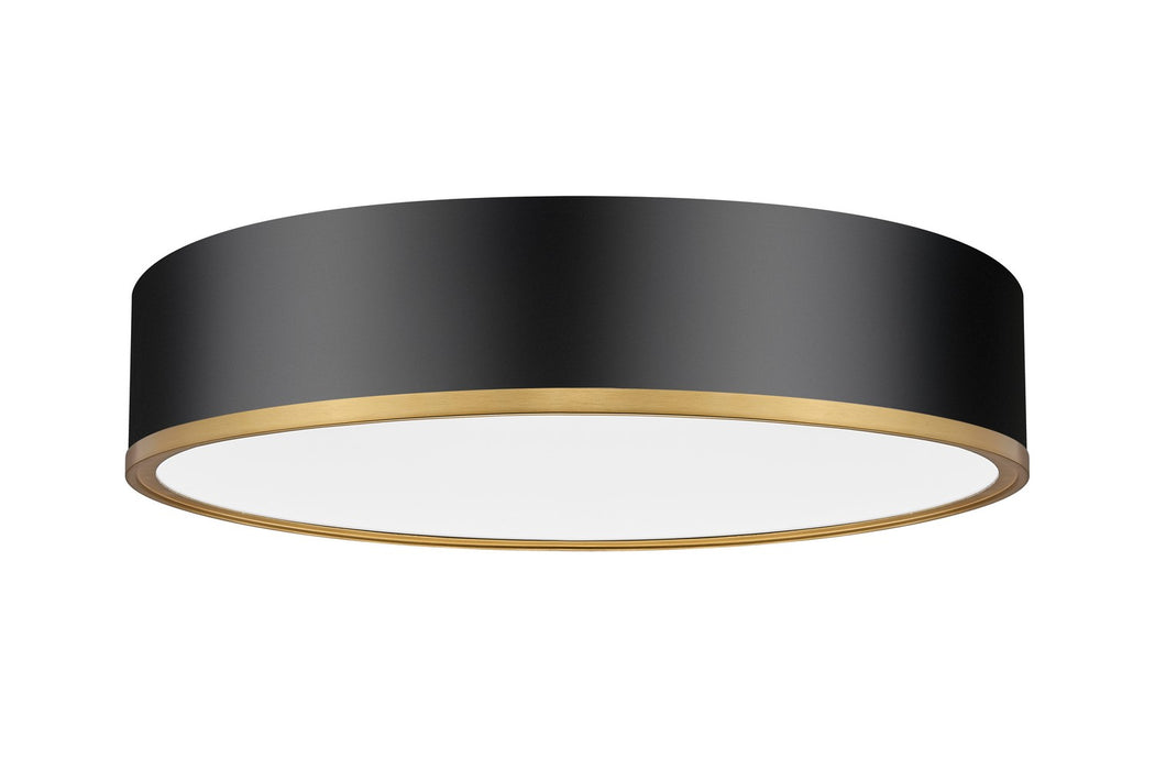Z-Lite 1018F20-MB-MGLD-LED LED Flush Mount, Matte Black + Modern Gold