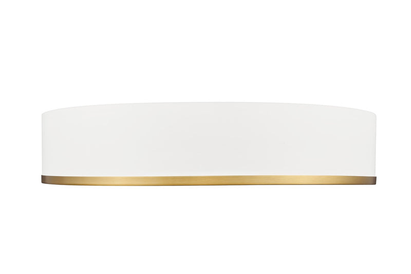 Z-Lite 1018F20-MW-MGLD-LED LED Flush Mount, Matte White + Modern Gold
